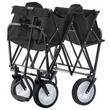 Kerti kocsi, összecsukható, Chomik, fekete, max 70 kg, 116x54x90 cm