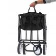 Kerti kocsi, összecsukható, Chomik, fekete, max 70 kg, 116x54x90 cm