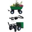 Kerti kocsi, szállító, Chomik, metál, zöld, max 300 kg, 110x51x50 cm