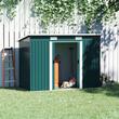 Kerti fészer/tároló fészer szerszám tárolására, alapszerkezettel, acél és PP, zöld, 261x131x182 cm