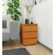 Komód, laminált lap, 3 fiók, égernarancs, 40x35x56,8 cm