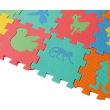 Puzzle típusú habszivacs szőnyeg, gyerekeknek, EVA hab, 72 db, 16x16 cm