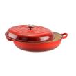 Fazék fedővel, zománcozott öntöttvas, piros, 2,5 L, Perfect Home