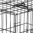 Kisállat ketrec, Springos, fém, műanyag, összecsukható, fekete és ezüst, 60x42x50 cm