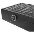 Ékszerdoboz, tükörrel, fekete, 25,5x25,5x9 cm