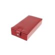 Ékszerdoboz, tükörrel, piros, 25,5x25,5x9 cm