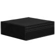 Ékszerdoboz, velúr, fekete, 26x26x9 cm, Springos