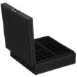 Ékszerdoboz, velúr, fekete, 26x26x9 cm, Springos