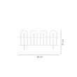 Dekoratív kerti kerítés, fehér műanyag, 4 db-os készlet, 60x30,5 cm