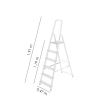 Alumínium létra, összecsukható, 6 lépés, 125 kg, Drabest