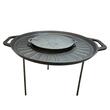 Grilltárcsa, öntöttvas, grill típusú, lábakkal, 4 db-os készlet, 49,5 cm