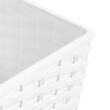 Virágcserepek, Prosperplast, Rato Low, négyzet, 32 L, rattan utánzat, fehér, 32x32x32,5 cm