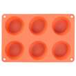 Sütőforma muffinokhoz, 6 forma, szilikon, piros, 23,7x16x3 cm, MagicHome