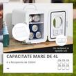 Turista hűtőszekrény, mini, 12V/220V, fehér, 4 L, 25,8x20,5x26,3 cm