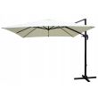 Kerti / terasz esernyő, csuklós, négyzet, krémszínű, 300 cm, Róma