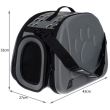 Kutya/macska szállító táska, EVA hab, szürke, max 6 kg, 43x27x32 cm