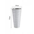 Set 2 ghivece de flori Sand Slim 400, rotund, inalt, alb, 39x75 cm, (DPSA400-S449-S2)