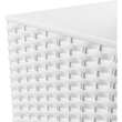 Négyzet alakú virágcserép, RATO négyzet, 32,5 x 32,5 cm, magasság 61 cm, 21/49 L, rattan utánzat, fehér, Prosperplast