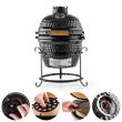 STREND PRO KAMADO EGG 13 Kerti grill, kerámia, fekete, 35x40,5x55 cm
