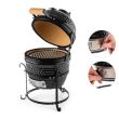 STREND PRO KAMADO EGG 13 Kerti grill, kerámia, fekete, 35x40,5x55 cm