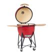Strend Pro KAMADO EGG 21 Kerti grill, kerámia, piros, 52x105 cm,