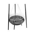 Kerti grill, függesztett, körgrill, állvánnyal 152 cm, 46 cm, Kaminer
