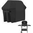 Kerti grill védőburkolat, vízálló, fekete, 130x75x131 cm