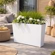 Jardiniera decorativa Urbi Case, alb,(set 2 buc) 58x18x49.8 cm (DUC600T-S449-S2)