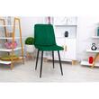 Skandináv stílusú szék, Artool, Torinó, bársony, fém, zöld és fekete, 44,5x53x88,5 cm