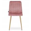 Skandináv stílusú szék, Artool, Lava, bársony, fa, rózsaszín, 43x51x90 cm
