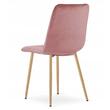 Skandináv stílusú szék, Artool, Lava, bársony, fa, rózsaszín, 43x51x90 cm