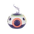 Lampa de noptiera cu proiector, muzicala, 4 moduri, 3xAA, 18x14 cm, Isotrade, mov si alb(00011212-IS)