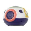 Lampa de noptiera cu proiector, muzicala, 4 moduri, 3xAA, 18x14 cm, Isotrade, mov si alb(00011212-IS)