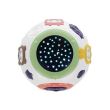 Lampa de noptiera cu proiector, muzicala, 4 moduri, 3xAA, 18x14 cm, Isotrade, mov si alb(00011212-IS)
