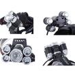 Fejlámpa akkumulátorral, taktikai, Bailong, 1 x LED CREE XM-L T6, 4 x LED XP-E, ZOOM, állítható szög, IPX4, 400 m