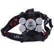 Fejlámpa akkumulátorral, taktikai, Bailong, 1 x LED CREE XM-L T6, 4 x LED XP-E, ZOOM, állítható szög, IPX4, 400 m