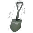 Többfunkciós lapát, összecsukható, zöld, 3 az 1-ben, Isotrade