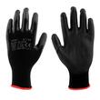 Munkakesztyű, Richmann, poliuretán, S méret, fekete