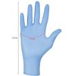 Eldobható nitril kesztyű, púdermentes, kék, 100 db-os készlet, S méret, Isotrade