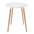 Skandináv stílusú asztal, Artool, Kami, kerek, MDF és fa, fehér, 60x74 cm