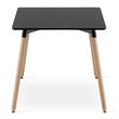 Skandináv stílusú asztal, Artool, téglalap alakú, MDF és fa, fekete, 120x80x75 cm
