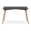 Skandináv stílusú asztal, Artool, téglalap alakú, MDF és fa, fekete, 120x80x75 cm