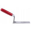 Acél simító, Olejnik, trapéz, keskeny, 180 mm, fa nyél, piros