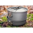 Fazék, serpenyő és vízforraló/forraló, turista, kemping, alumínium, 3 részes készlet, NEO
