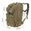 Taktikai táska/hátizsák, Trizand, 5 rekeszes, poliészter 600D, zöld, 35 L, 37x29x55 cm
