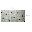 Dekoratív panel, PVC, mozaik mintás, csíkos, szürke árnyalatok, 96x48,5 cm