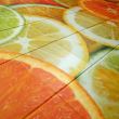 Dekoratív panel, PVC, citrus mintás, narancs, 96x48,5cm
