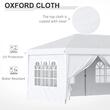 Kerti/kereskedelmi pavilon, fém keret, Oxford anyag, 6 fal, összecsukható, fehér, 5,85x2,95x2,70 m