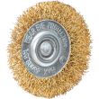 Sárgaréz drótkefe, kör alakú, rúddal, 50 mm, Richmann