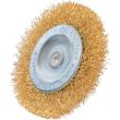 Sárgaréz drótkefe, kör alakú, rúddal, 75 mm, Richmann